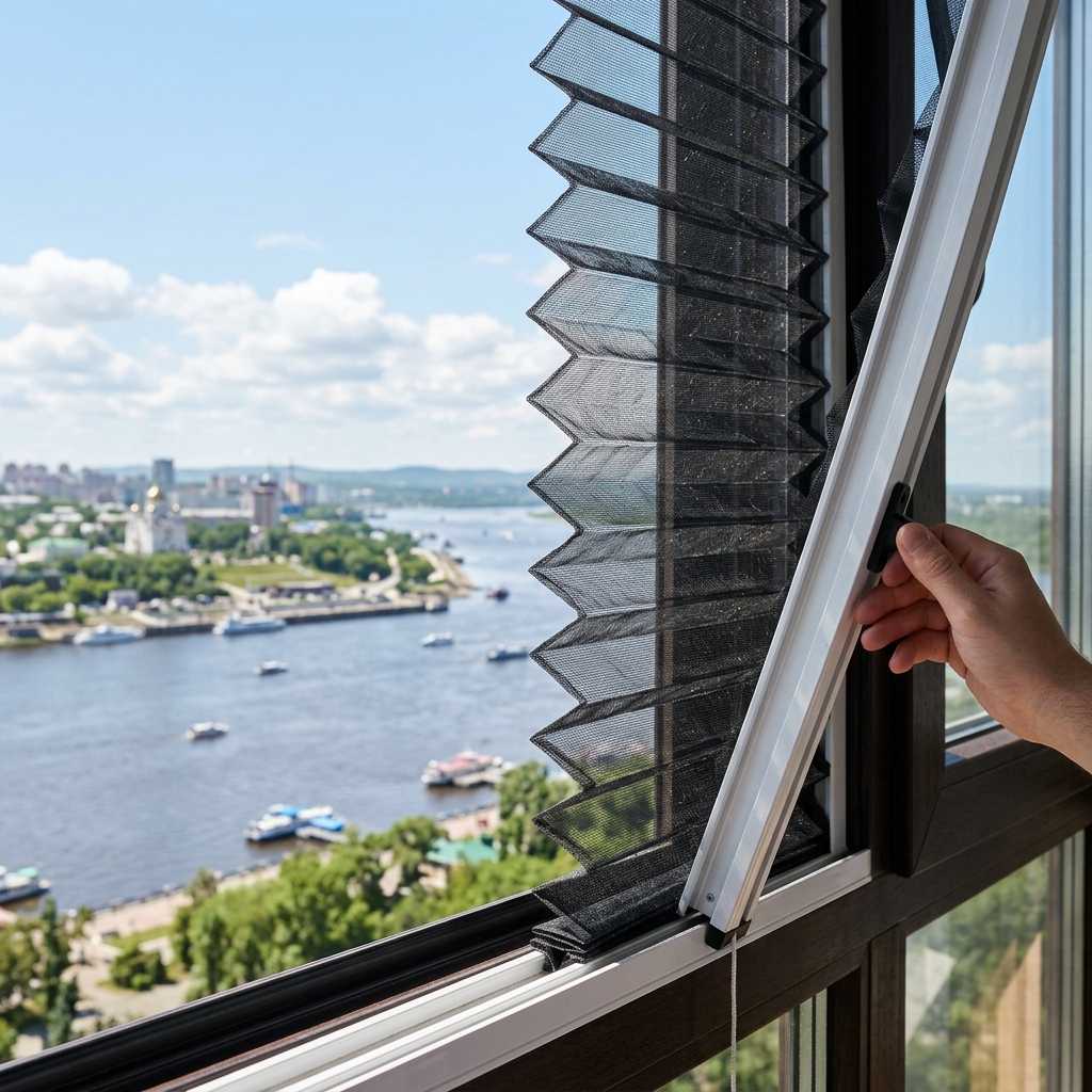 Механизм москитной сетки плиссе