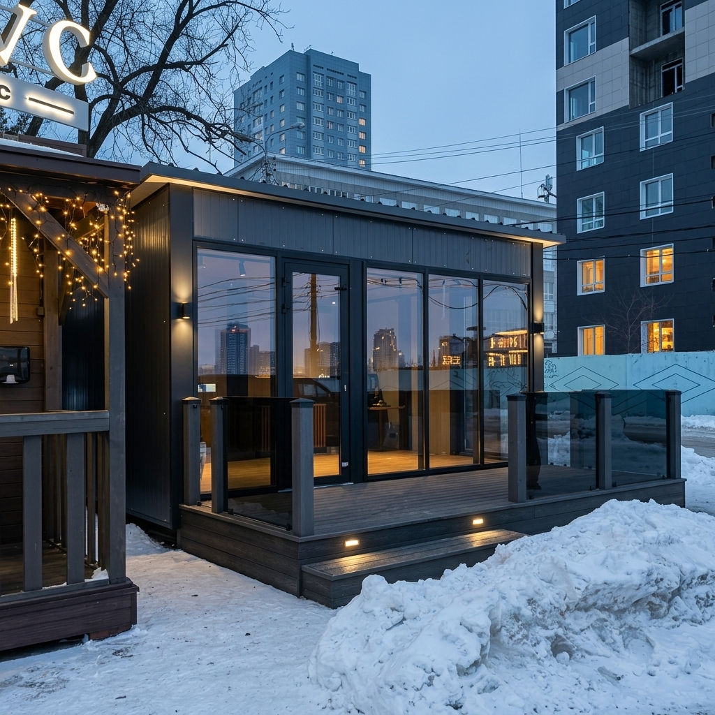 Стеклянная перегородка